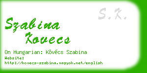 szabina kovecs business card