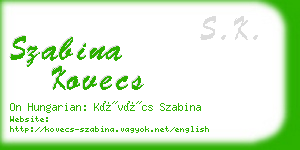 szabina kovecs business card